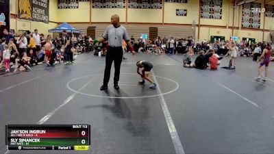 44-48 lbs Quarterfinal - Sly Simancek, Mat Rats vs Jah`son Ingrun, All I See Is Gold