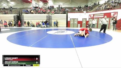 120 lbs Cons. Round 6 - Logan Haney, Crown Point vs Oscar Garcia, Franklin Community High School