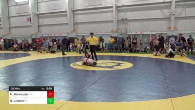 70-M lbs Round Of 16 - Maddux Balawajder, OH vs Nico Distasio, IL