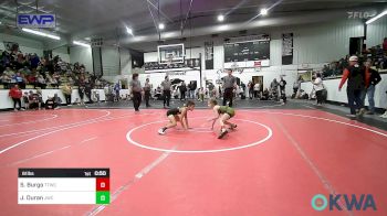 61 lbs Quarterfinal - Savina Burgo, Team Tulsa Wrestling Club vs Jett Duran, Jay Wrestling Club