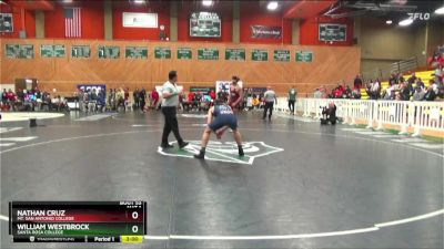 174 lbs Champ. Round 1 - Nathan Cruz, Mt. San Antonio College vs William Westbrock, Santa Rosa College