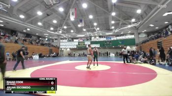 157 lbs Cons. Round 3 - Isaiah Cook, Del Norte vs Julian Escobedo, Helix