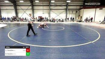 141 lbs Consi Of 8 #2 - Christian Paredes, Rhode Island College vs Ryan Kozdra, Springfield