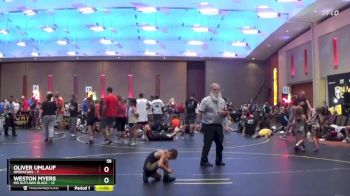 58 lbs Semis & 1st Wrestleback (8 Team) - Weston Myers, MO Outlaws Black vs Oliver Umlauf, Operators