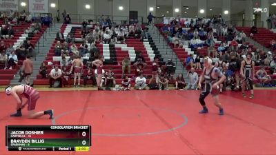 150 lbs Round 4 (16 Team) - Brayden Billig, Sparkman vs Jacob Doshier, Hartselle