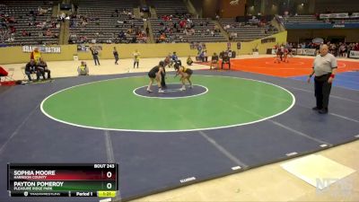 100 lbs Semifinal - Sophia Moore, Harrison County vs Payton Pomeroy, Pleasure Ridge Park