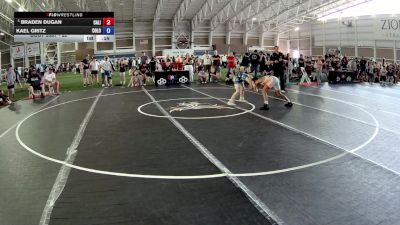 92 lbs Cons. Round 4 - Braden Dugan, California vs Kael Gritz, Colorado
