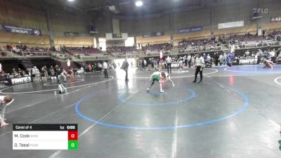 65 lbs Consi Of 4 - Mason Cook, Widefield WC vs Dax Teeal, Pueblo County WC