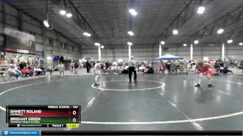 100 lbs Cons. Round 3 - Emmett Roland, Homedale vs Brigham Green, Madison Middle School