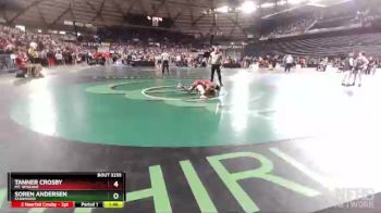 3A 106 lbs Champ. Round 2 - Tanner Crosby, Mt. Spokane vs Soren Andersen, Stanwood