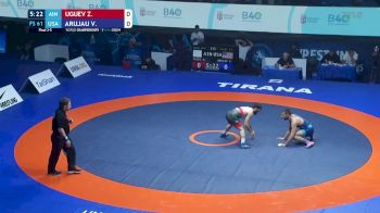 61 kg Final 3-5 - Zavur Uguev, Individual Neutral Athletes vs Vitali Arujau, United States