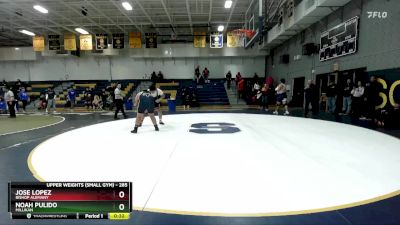 285 lbs Cons. Round 3 - Noah Pulido, Millikan vs Jose Lopez, Bishop Alemany