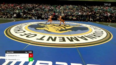 130 lbs Round Of 16 - Taylor Echeverria, Crook County vs Regan Heywood, Wasatch