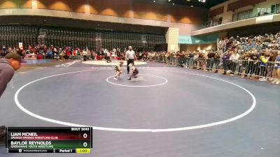 52-56 lbs Round 1 - Liam Mcneil, Spanish Springs Wrestling Club vs Baylor Reynolds, Greenwave Youth Wrestling