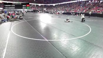 Girls 107 lbs Champ. Round 1 - Destiny Loss, Hartford Union-Girls vs Ava Gardner, Marshfield Girls