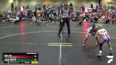 52 lbs Quarterfinals (8 Team) - Crue Dennis, BadBass Green vs Ren Tse, East Kansas Eagles