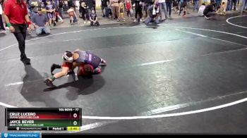 77 lbs Quarterfinal - Cruz Lucero, Duran Wrestling Club vs Jayce Bever, Bear Cave Wrestling Club