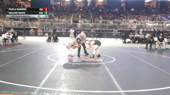 130 lbs 1st Place Match - Paola Ramirez, Freedom vs Willow White, South Dade