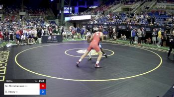 182 lbs 5th Place - Marco Christiansen, Minnesota vs De'Alcapon Veazy, Indiana