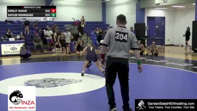 100 lbs Round 1 (4 Team) - Kaylee Rodriguez, Passaic Co Tech-Voc vs Karlly Hague, Vernon Township