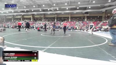 130 lbs Champ. Round 2 - Isaiah Dugan, Kansas Young Guns vs Liam Jones, Labette County