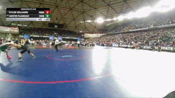 Boys 2A 126 lbs Champ. Round 1 - Kyler Williams, Port Angeles vs Austin Flanigan, East Valley (Spokane)