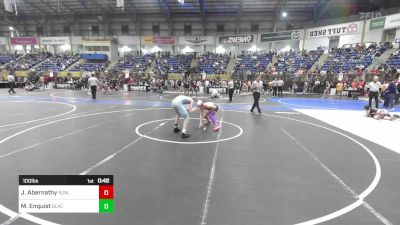 100 lbs Consi Of 8 #2 - Jordyn Abernathy, Burlington vs Mason Enquist, Black Fox Wrestling Academy