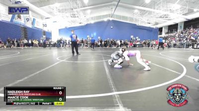 70 lbs Round 1 - Hadleigh Ray, Lawrence Elite Wrestling Club vs Marcie Cook, Hoisington Jr Cardinal Wrestling Club