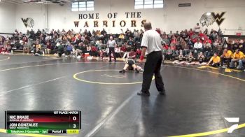 120 lbs 1st Place Match - Jon Gonzalez, West Marshall vs Nic Brase, Nashua-Plainfield