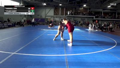 285 lbs Cons. Round 3 - Tyler Casey, St. Ambrose University vs Russell Coil, Coe