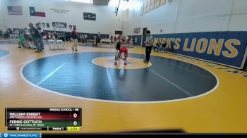 86 lbs Quarterfinal - William Knight, Fort Worth Country Day vs Ferris Gottlich, St. Mark`s School Of Texas