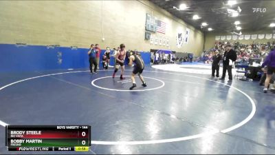 144 lbs Cons. Round 3 - Brody Steele, Rio Vista vs Bobby Martin, Fresno