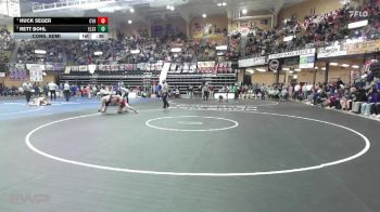 132 lbs Cons. Semi - Rett Bohl, Ellsworth HS vs Huck Seger, Caney Valley HS