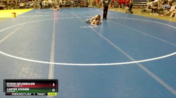 95 lbs Semis (4 Team) - Carter Kohner, Hastings vs Dyson Neugebauer, Worthington