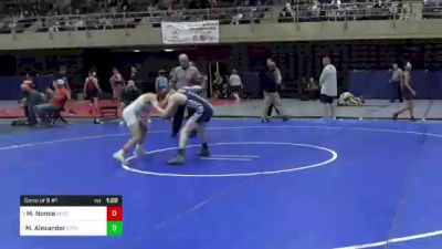 100 lbs Consi Of 8 #1 - Matt Nomie, Whitehall, PA vs Mason Alexander, Stevensville, PA