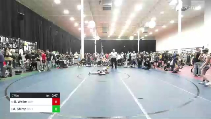 Alan Shimp 77 lbs Consi Of 8 #2 - Braedyn Weller, Shippensburg vs Alan Shimp, Ephrata