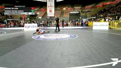 Bantam - 62 lbs Cons. Round 2 - Ezekiel De Luna vs Robert Devine Garcia