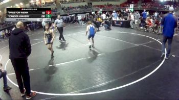 75 lbs Semifinal - Preston Wiehn, Humphrey St. Francis vs Zander Gingery, Lincoln Squires Wrestling Club