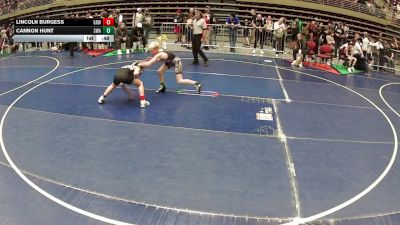 86 lbs 3rd Place Match - Lincoln Burgess, Gold Rush Wrestling vs Cannon Hunt, Sanderson Wrestling Academy
