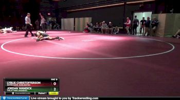 160 lbs Cons. Round 2 - Lyblie Christofferson, Notre Dame, Burlington vs Jordan Wandick, Tinley Park (Andrew)