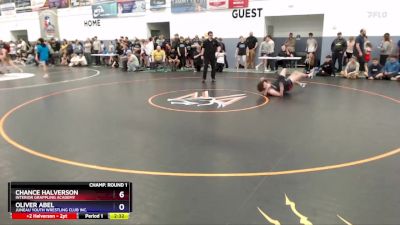 132 lbs Champ. Round 1 - Oliver Abel, Juneau Youth Wrestling Club Inc. vs Chance Halverson, Interior Grappling Academy