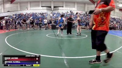 130 lbs Cons. Round 1 - Reese Jacobs, MO vs Brynna Alwell, MI