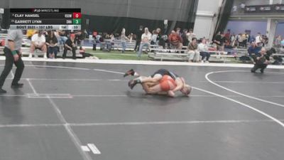 157 lbs Cons. Quarters - Garrett Lynn, Shelton Wrestling Academy vs Clay Hansel, Victory School Of Wrestling