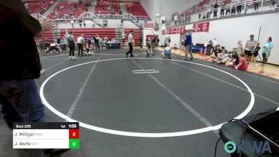 98 lbs Rr Rnd 2 - Jace Milligan, Piedmont vs Jordan Wolfe, Standfast