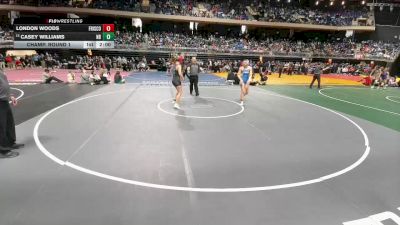 5A 132 lbs Champ. Round 1 - Casey Williams, New Braunfels vs London Woods, Frisco