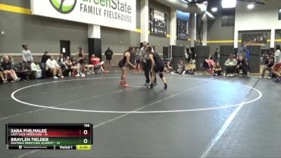 136 lbs Round 6 (16 Team) - Sara Philmalee, Lady Luck Wrestling vs Braylen Fielder, Hastings Wrestling Academy