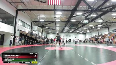 125 lbs Cons. Round 4 - Joey Cline, Manchester vs Preston Haines, Marian University (IN)