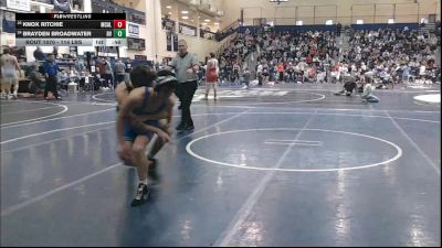 114 lbs Consi Of 16 #1 - Knox Ritchie, McCallie School vs Brayden Broadwater, Belle Vernon
