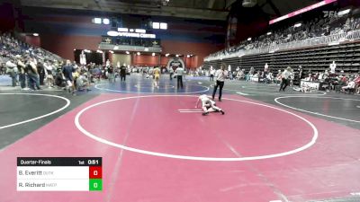 58 lbs Quarterfinal - Bridger Everitt, OutKast Wrestling Club vs Rowan Richard, Matpac Wrestling ND