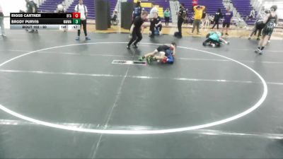 60 lbs 2nd Place Match - Riggs Cartner, Believe To Achieve vs Brody Purvis, Mighty Warriors Wrestling Acad